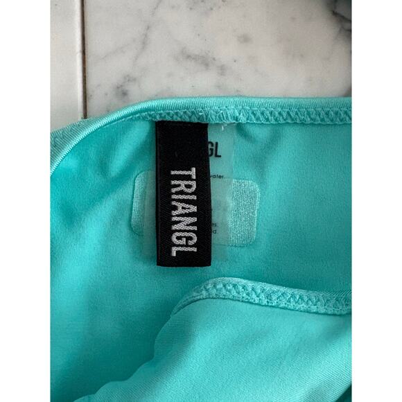 Triangl string bikini blue turquoise triangle top bottom XS - Picture 2 of 13